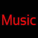 Red Music Cursive Handmade Art Neon Sign