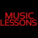 Red Music Lessons Handmade Art Neon Sign