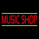 Red Music Shop Yellow Line Handmade Art Neon Sign
