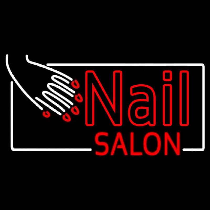 Red Nail Salon Handmade Art Neon Sign