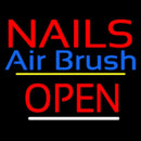 Red Nails Airbrush Open Yellow Line Handmade Art Neon Sign