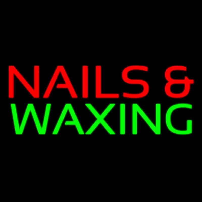 Red Nails And Green Waxing Handmade Art Neon Sign