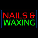 Red Nails And Waxing Green With Blue Border Handmade Art Neon Sign