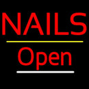 Red Nails Open Yellow Line Handmade Art Neon Sign