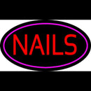 Red Nails Oval Pink Handmade Art Neon Sign