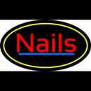 Red Nails Oval Yellow Handmade Art Neon Sign