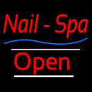 Red Nails Spa Open Yellow Line Handmade Art Neon Sign