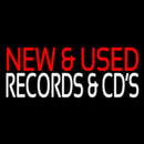 Red New And Used White Records And Cds 2 Handmade Art Neon Sign