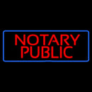 Red Notary Public Blue Border Handmade Art Neon Sign