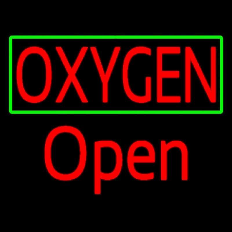 Red Oxygen Green Open Handmade Art Neon Sign