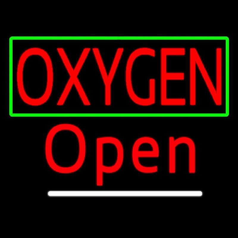 Red Oxygen Open Handmade Art Neon Sign