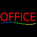 Red Office Multi Colored Line Handmade Art Neon Sign