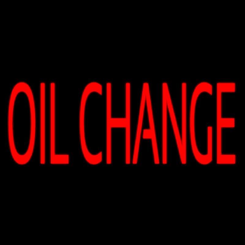 Red Oil Change Handmade Art Neon Sign