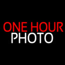 Red One Hour Photo Block Handmade Art Neon Sign