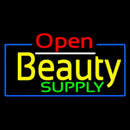 Red Open Beauty Supply Handmade Art Neon Sign