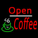 Red Open Coffee Handmade Art Neon Sign