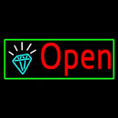 Red Open Diamond Handmade Art Neon Sign