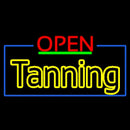 Red Open Double Stroke Tanning Handmade Art Neon Sign