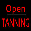 Red Open Tanning Handmade Art Neon Sign