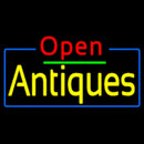 Red Open Yellow Antiques Handmade Art Neon Sign