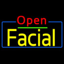 Red Open Yellow Facial Handmade Art Neon Sign