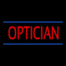 Red Optician Blue Lines Handmade Art Neon Sign