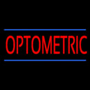 Red Optometric Blue Lines Handmade Art Neon Sign