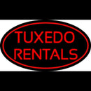 Red Oval Tuxedo Rentals Handmade Art Neon Sign