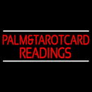 Red Palm And Tarot Card Readings White Line Handmade Art Neon Sign