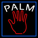 Red Palm Blue Border Handmade Art Neon Sign