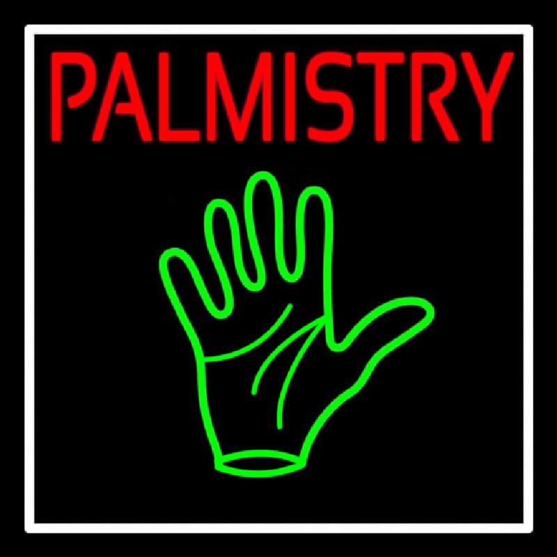 Red Palmistry Handmade Art Neon Sign