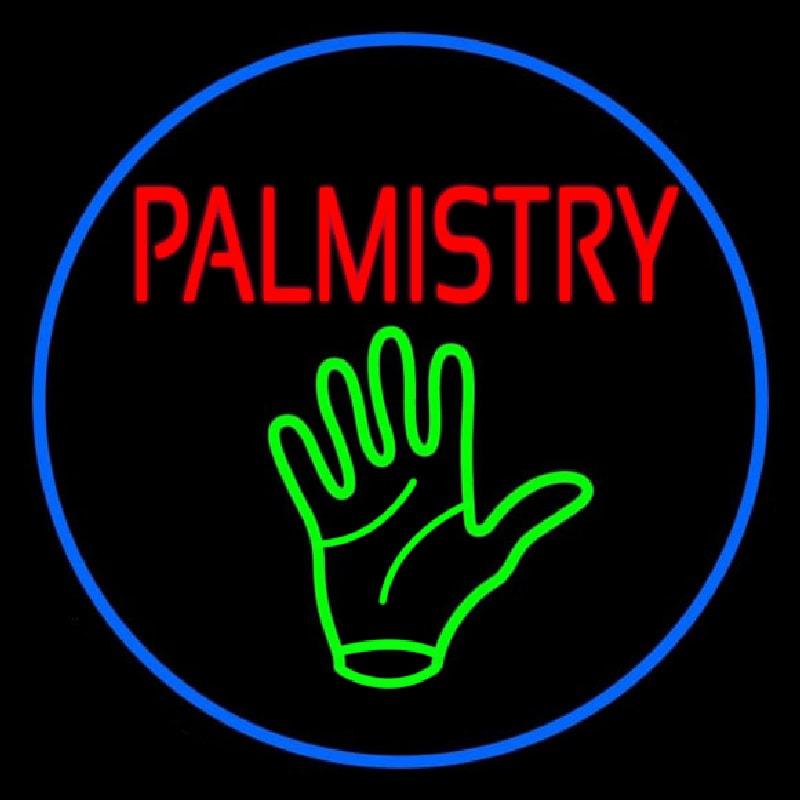 Red Palmistry Handmade Art Neon Sign