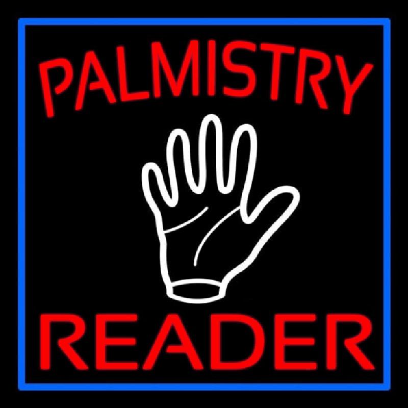 Red Palmistry Reader Handmade Art Neon Sign