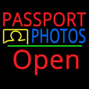 Red Passport Blue Photos With Open 2 Handmade Art Neon Sign