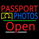 Red Passport Blue Photos With Open 3 Handmade Art Neon Sign
