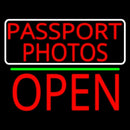 Red Passport Photos With Open 1 Handmade Art Neon Sign