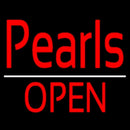 Red Pearls Open Handmade Art Neon Sign