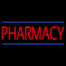 Red Pharmacy Blue Lines Handmade Art Neon Sign