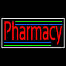 Red Pharmacy White Border Handmade Art Neon Sign