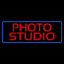 Red Photo Studio Blue Border Handmade Art Neon Sign