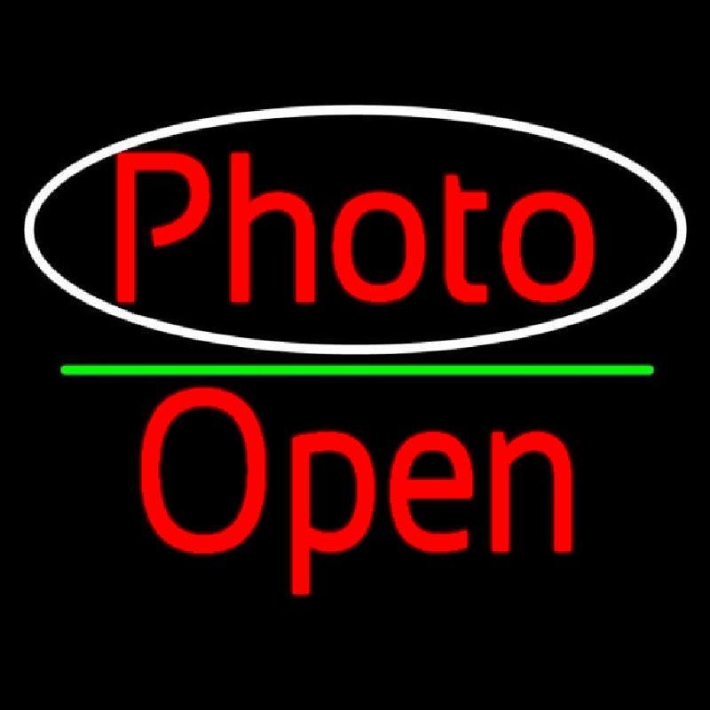 Red Photo With Open 2 Handmade Art Neon Sign