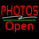 Red Photos Block With Open 2 Handmade Art Neon Sign