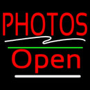 Red Photos Block With Open 3 Handmade Art Neon Sign