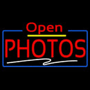 Red Photos Block With Open 4 Handmade Art Neon Sign