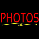 Red Photos Block With Yellow Swish Border Handmade Art Neon Sign