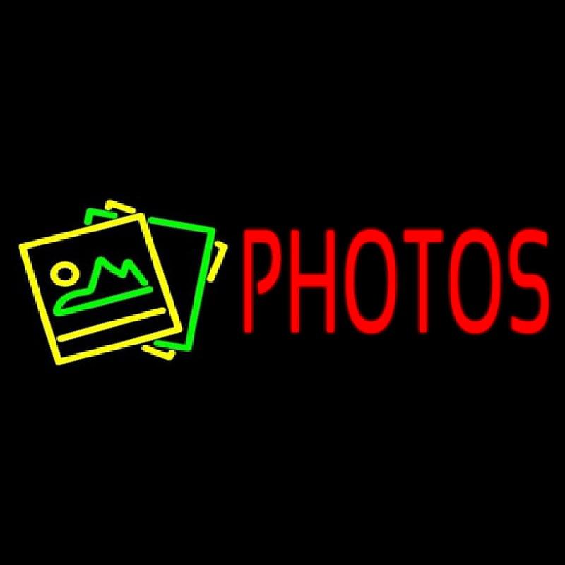 Red Photos With Logo Handmade Art Neon Sign