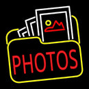 Red Photos With Photo Icon Handmade Art Neon Sign
