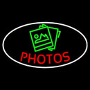 Red Photos With Yellow Oval Handmade Art Neon Sign