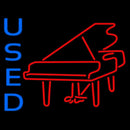 Red Piano Logo Blue Used 1 Handmade Art Neon Sign