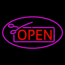 Red Pink Open With Scissor Handmade Art Neon Sign